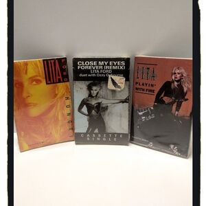 Vintage ☠️ LITA FORD ☠️ 3 Cassette Singles (see desc. for details) *NEW*